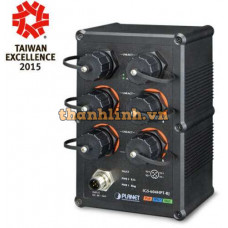 Bộ chuyển mạch Industrial IP67-rated 4-Port 1000T PoE + 2-Port 1000T ( -40 75 độ C ) Planet IGS-604HPT-RJ