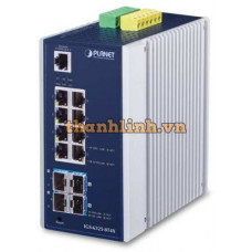 Bộ chia mạng công nghiệp Planet L3 8 Port 100/1000 + Port SFP+ 4- port SFP IGS-6325-8T8S4X
