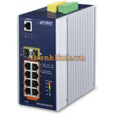 Bộ chia mạng công nghiệp Planet L2 8 Port 100/1000 PoE 2 Port SFP + Shemer IGS-6325-8UP2S
