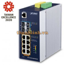 Bộ chuyển mạch Industrial 8-Port 1000T PoE + 2-Port 1G/2.5G SFP + 2-Port 10G SFP+ Planet IGS-6325-8UP2S2X