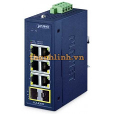 Bộ chuyển mạch Ethernet SFP công nghiệp nhỏ gọn 6 cổng 1000T + 2 cổng 100/1000X Planet IGS-820TF