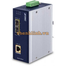 Bộ chuyển đổi Industrial 1-port 1000T to 2-port 1000/2500X SFP Media Converter Planet IGT-1205AT