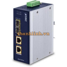 Bộ chuyển đổi Industrial 2-port 1000T to 2-port 1000/2500X SFP Media Converter Planet IGT-2205AT