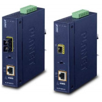 Converter quang Planet 1000BASE-X to 10/100/1000BASE-T 802.3at PoE+ Industrial Media Converter IGTP-80xT