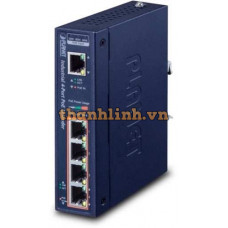 Bộ Industrial 1-Port PoE++ to 4-Port 802.3af/at Gigabit PoE Extender Planet IPOE-E174