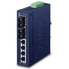 Bộ chuyển mạch 4-Port 100Base-TX + 1-Port 100Base-FX Industrial Fast ( -10 60 độ C ) Planet ISW-511