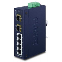 Bộ chuyển mạch 4-Port 100Base-TX + 2-Port 100Base-FX SFP Industrial with Planet ISW-621TF