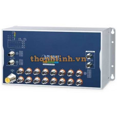 Bộ chuyển mạch Ethernet công nghiệp L3 16 cổng 1000T 802.3at PoE+ M12 + 2 cổng 10GBASE-T M12 Bypass Planet ITS-6326-16P2TB-WV