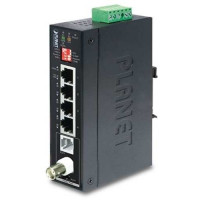 Bộ Industrial 1-Port BNC/RJ11 to 4-Port Gigabit Ethernet Extender Planet IVC-234GT