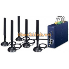 Bộ router 5G WIFI Planet Industrial LoRaWAN + 5G NR Cellular Gateway with 5-Port 10/100/1000T LCG-300-NR