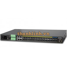 Bộ chuyển mạch 24-Port 100/1000BASE-X SFP + 4-Port 10G SFP+ Metro Ethernet Switch Planet MGSW-28240F