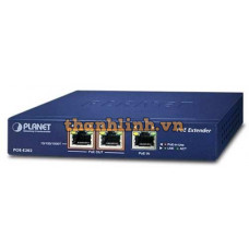Bộ 1-Port PoE+ to 2-Port 802.3af/at Gigabit PoE Extender Planet POE-E202