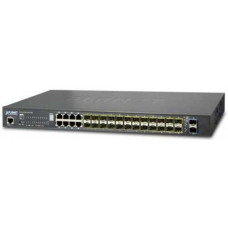 Managed Switch Stackable PLANET SGS-5220-24S2XR, L2+ 24-Port 100/1000BASE-X SFP with 8-Port Shared TP + 2-Port 10G SFP+