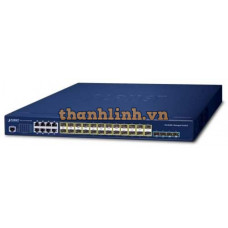 Bộ chia mạng Planet L3 16-Port 100/1000X SFP + 8-Port Gigabit TP/SFP + 4-Port 10G SFP+ ( Dual 100~240V AC ) SGS-6310-16S8C4XR