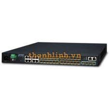 Bộ chuyển mạch 16-Port 1000X SFP + 8-Port Gigabit TP/SFP + 4-Port 10G SFP Planet SGS-6341-16S8C4XR