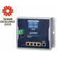 Bộ chuyển mạch có màn hình LCD Industrial Gigabit Router with 4-Port PoE+ and LCD Touch Screen Planet WGR-500-4PV