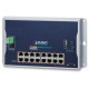 Bộ chuyển mạch Industrial 16-Port 1000T PoE + 2-Port 1000X SFP Wall-mounted Planet WGS-4215-16P2S