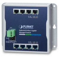 Bộ chia mạng Planet Industrial 8-Port 10/100/1000T Wall-mount ( -40~75 degrees C ) WGS-4215-8T