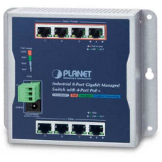 Bộ chia mạng công nghiệp Planet 8 Port 100/1000 Wall-mount with 4 Port PoE WGS-804HPT