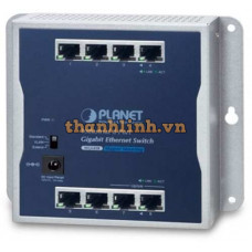 Bộ chuyển mạch Industrial 8-Port 1000T Wall-mounted Gigabit Planet WGS-810