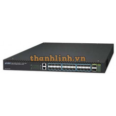Bộ chuyển mạch Ethernet lớp 3 24 cổng 10G SFP+ + 2 cổng 100G QSFP28 Planet XGS-6350-24X2C