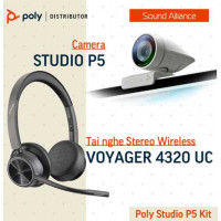 Loa Micro hội nghị truyền hình Plantronics Poly Studio P5 kit with Voyager 4320 UC KIT POLY STUDIO P5-VOYAGER 4320