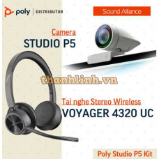 Loa Micro hội nghị truyền hình Plantronics Poly Studio P5 kit with Voyager 4320 UC KIT POLY STUDIO P5-VOYAGER 4320