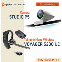 Loa Micro hội nghị truyền hình Plantronics Poly Studio P5 kit with Voyager 5200 UC KIT POLY STUDIO P5-VOYAGER 5200