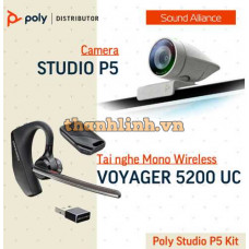 Loa Micro hội nghị truyền hình Plantronics Poly Studio P5 kit with Voyager 5200 UC KIT POLY STUDIO P5-VOYAGER 5200