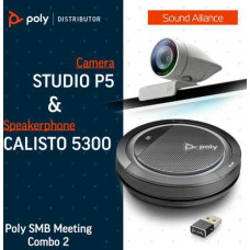 Loa Micro hội nghị truyền hình Plantronics Poly SMB Meeting Combo 2 ( Studio P5 & Calisto 5300 & BT600 ) Poly SMB Meeting Combo 2