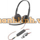 Tai nghe Poly Blackwire 3225 Stereo USB-C +3.5mm Plug +USB-C/A Adapter Bulk Poly 8X229A6