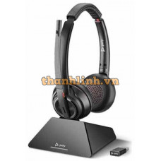 Tai nghe không dây Poly Savi 8220 UC, D200 USB-A (8D3F2AA#ABB)
