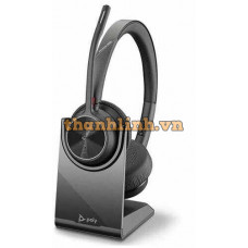 Tai nghe Bluetooth Poly Voyager V4320 C USB-C, Charge Stand (77Z31AA)