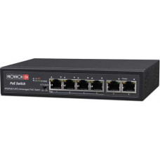 Camera IP 4-port 10/100Mbps PoE switch,CCTV Mode, 2-port 10/100Mbps UPLINK ,60W Internal power supply Provision POES-0460C+2I