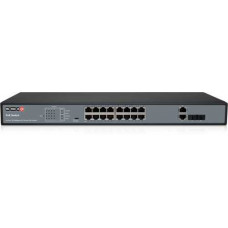 Camera IP 16 channel PoE switch with 2G combo ethernet ports. Equipped with CCTV mode ability for range increase, and security improvement Provision POES-16250C+2COMBO-V2