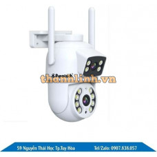 Camera quan sát IP Xoay Wifi 2 ống kính 6MP Puratech PRC 666DL