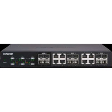 Bộ chia mạng QSW-1208-8C Twelve 10GbE SFP+ ports with shared eight 10GBASE-T ports, NBASE-T support for 5-speed auto negotiation ( 10G/5G/2.5G/1G/100M )