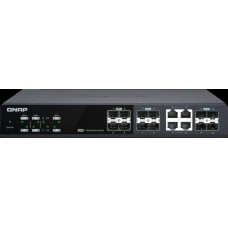Bộ chia mạng QSW-M1204-4C, Management Switch, 12 port of 10GbE port speed, 8 port SFP+, 4 port SFP+