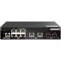 Thiết bị chuyển mạch 6x 2.5GbE 802.3bt PoE++ (90W) ports, 2x 10GbE 802.3bt PoE++ (90W) ports and 2x 10GbE SFP+ fiber ports Qnap QSW-M2106PR-2S2T