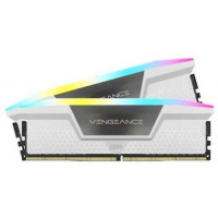 Bộ nhớ máy tính để bàn CORSAIR DDR5,5600MHz 32GB 2x16GB DIMM,VENGEANCE RGB DDR5 White Heatspreader,RGB LED,1.25V (2 x 16GB) DDR5 5600MHz (CMH32GX5M2B5600C40W)