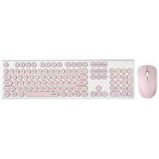 Bộ bàn phím chuột không dây Rapoo X260S - Màu hồng
