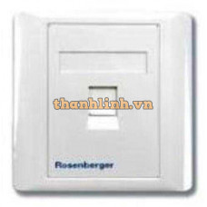 Mặt ổ cắm , hình vuông , 1 cổng RJ45 , có nắp chắn bụi , trắng Rogenberger CP21-111-10