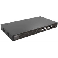 Thiết bị chuyển mạch cấp nguồn POE 16 x 1000M copper ports and 2 x 1000M uplink SFP combo ports: 16 ports for PoE/PoE+ Ruijie RG-ES118GS-P