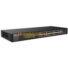 Thiết bị chuyển mạch POE 24*100Mbps Base-TX Ports(POE,Uplink Ports Ruijie RG-ES126S-LP V2