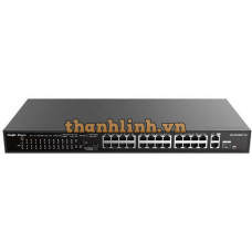 Thiết bị chuyển mạch POE2*100/1000Mbps Base-T Uplink Ports Ruijie RG-ES126S-P V2
