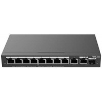 Bộ chia mạng 10-Port Gigabit Smart POE Switch, 8 PoE/POE+ Gigabit RJ45 Ports with 1 Gigabit RJ45/1 combo SFP uplink ports,,120W PoE Ruijie RG-ES210GS-P