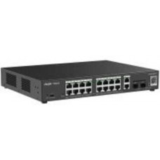 Bộ chia mạng 20-Port Gigabit Smart POE Switch, 16 PoE/POE+ Ports with 2 Gigabit RJ45/2 SFP uplink ports, 250W PoE Ruijie RG-ES220GS-P