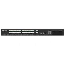 Bộ chia mạng 28-Port Gigabit Smart POE Switch, 24 PoE/POE+ Gigabit RJ45 Ports with 2 Gigabit RJ45/2 SFP uplink ports,370W PoE Ruijie RG-ES228GS-P