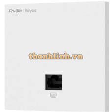 Bộ phát wifi AC1300 Dual Band Wall Access Point, 867Mbps at 5GHz + 400Mbps at 2.4GHz, 2X1000 Ruijie RG-RAP1201