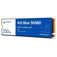 Ổ cứng WD Blue SSD 250GB / SN580 NVMe / M.2-2280 / PCIe Gen4, 8 Gb/s / Read up to 4000MB/s - Write up to 2000MB/s - Up to 240K/470K IOPS WDS250G3B0E